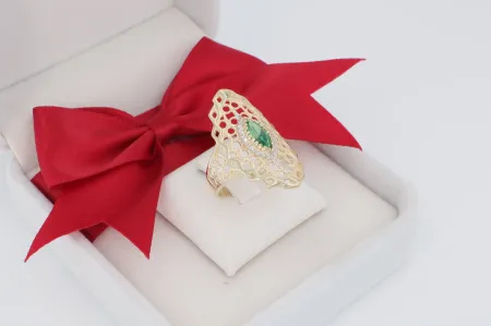 2006smaragd_női arany gyűrű