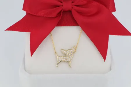 Apró, de Ragyogó Csivava medál nyaklánccal (ány222)