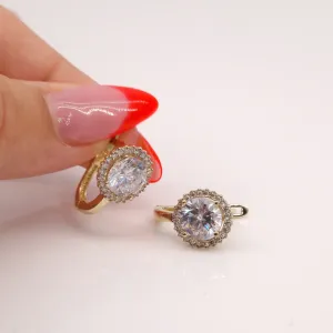 Kerek köves fülbevaló