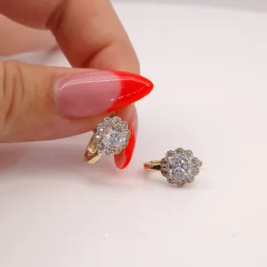 Kerek köves fülbevaló