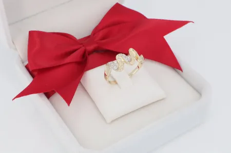 Hullámos női arany gyűrű (gy0012)