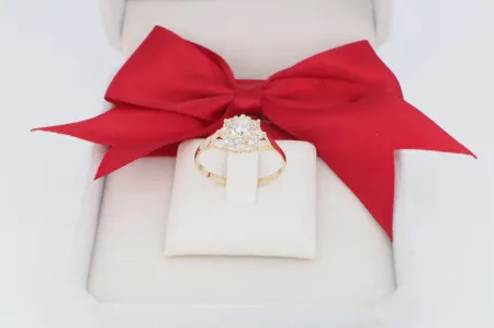 Virág női arany gyűrű (gy0025)