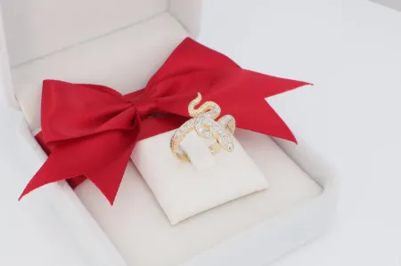 Kígyós női arany gyűrű (gy0069)