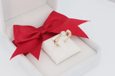 Kecses eljegyzési arany gyűrű (gy0076)