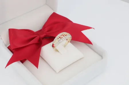 Görög mintás női arany gyűrű (gy0110)