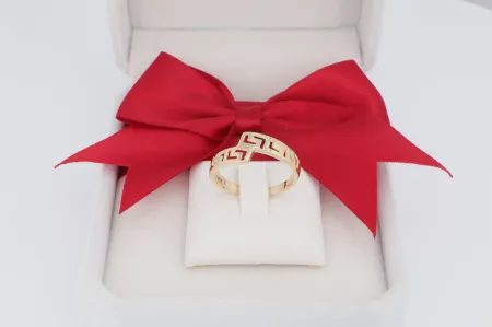 Görög mintás női arany gyűrű (gy0173)