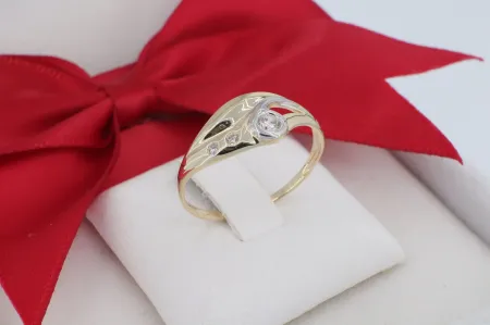 Aszimmetrikus Női Arany Gyűrű – Lendületes Elegancia (gy0196)