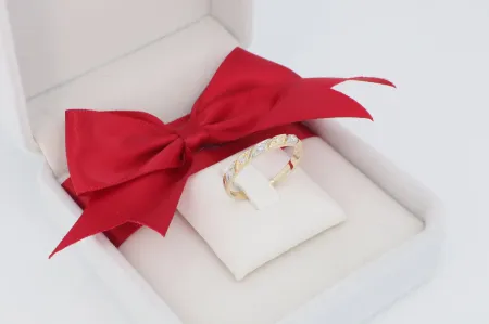 Csíkos női arany gyűrű (gy0221)