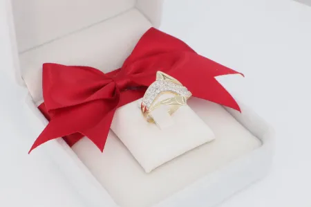 Divatos női arany gyűrű (gy0246)