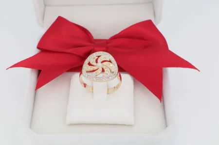 Kerek arany női gyűrű (gy0330)