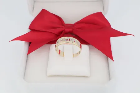 Görög mintás női arany gyűrű (gy0334)