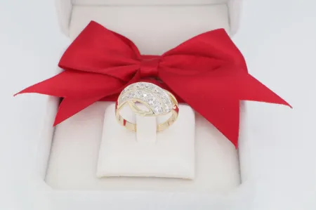 Arany női cirkónia köves gyűrű (gy0350)