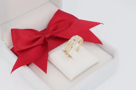 Divatos női arany gyűrű (gy0384)