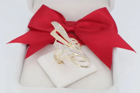 Absztrakt Fuvallat: Női Arany Gyűrű (gy0419)