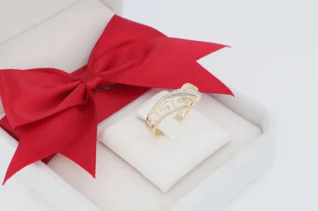 Divatos női arany gyűrű (gy0635)