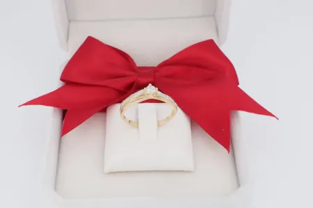 Eljegyzési arany gyűrű (gy0729)