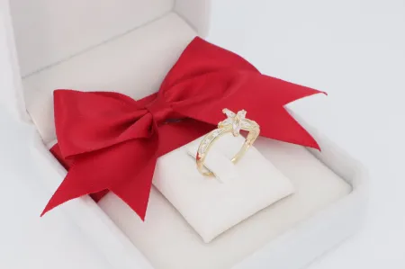 Virág arany gyűrű (gy0816)