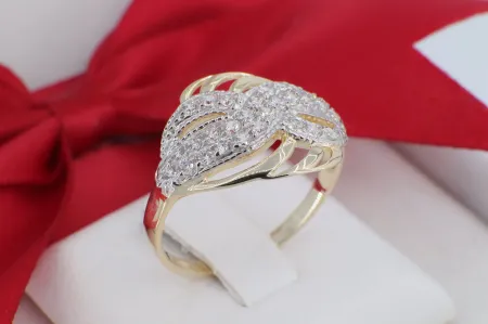 Ragyogó Cirkónia Köves Női Arany Gyűrű (gy0834)