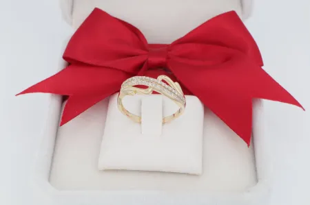 Csillogás 14 Karátos Arany Áramló Gyűrű