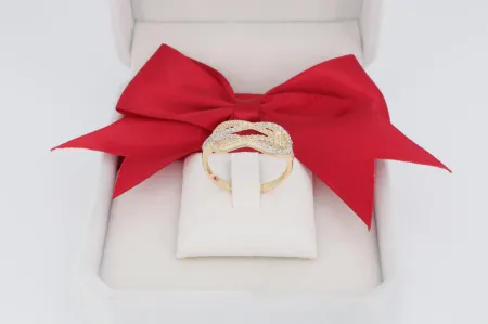 Divatos cirkónia köves arany gyűrű (gy0920)