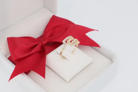 Divatos női arany gyűrű (gy0936)