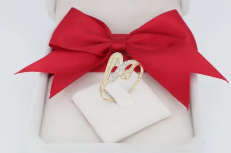 Áramló Elegancia 14 Karátos Arany Hullám Gyűrű (gy0940)