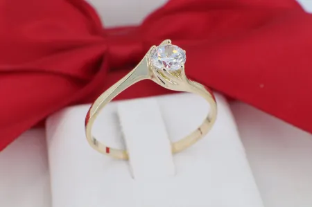 Exkluzív 14 Karátos Arany Szoliter Gyűrű – Elegancia és Ragyogás (gy1003)