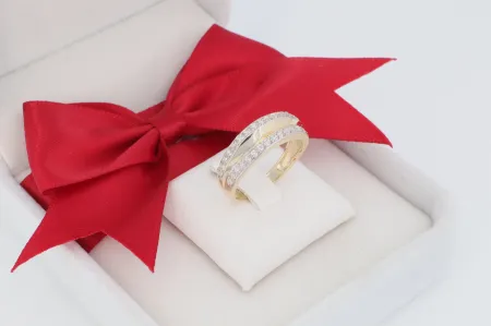 Divatos női arany gyűrű (gy1020)