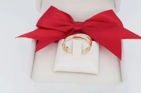 Elegáns cirkónia köves arany gyűrű (gy1036)