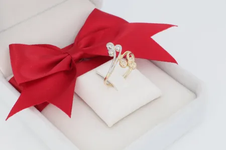 Divatos női arany gyűrű (gy1072)