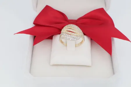 Exkluzív csillogó cirkónia köves gyűrű (gy1084)