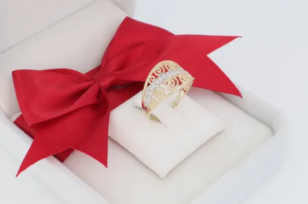 Divatos női arany gyűrű (gy1143)