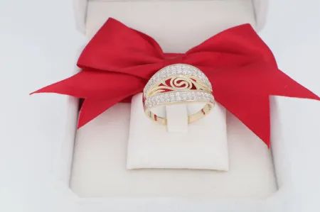 Különleges divatos arany gyűrű (gy1144)