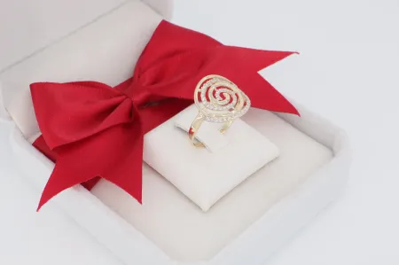 Kerek elegáns arany gyűrű (gy1160)