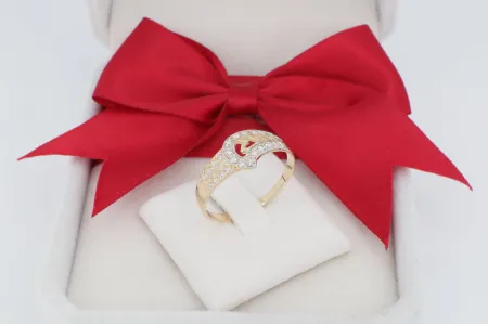 Keresztezett Modern Forma Női Arany Gyűrű (gy1162)