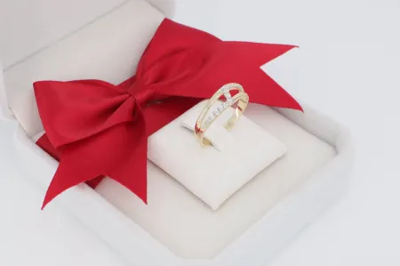 Cirkónia köves arany divat gyűrű (gy1201)