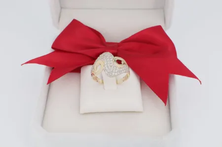 Luxus cirkónia köves arany gyűrű (gy1218)