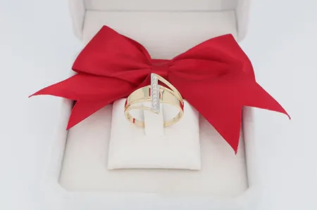 Modern fényes arany gyűrű (gy1260)