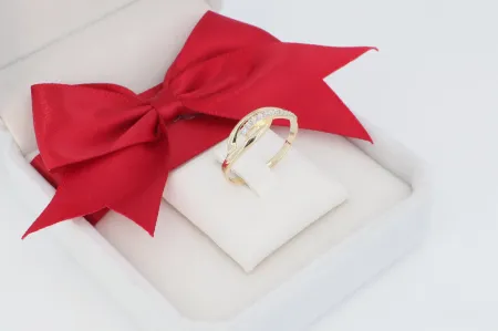 Ívelt női arany gyűrű (gy1314)