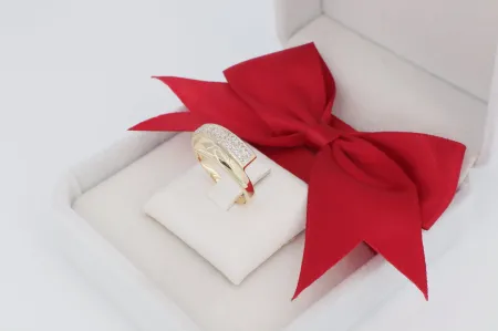 Elegáns cirkónia köves arany gyűrű (gy1329)