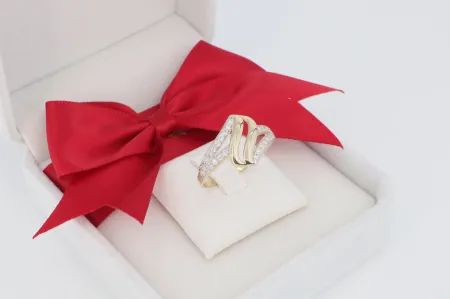 Modern arany gyűrű (gy1336)