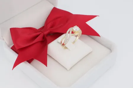 Sárga arany eljegyzési gyűrű (gy1339)