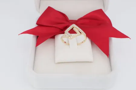 Modern cirkónia köves arany gyűrű (gy1377)