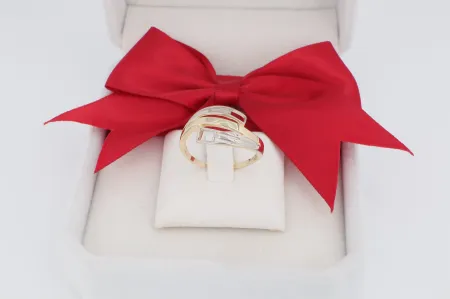 Fényes modern arany gyűrű (gy1387)