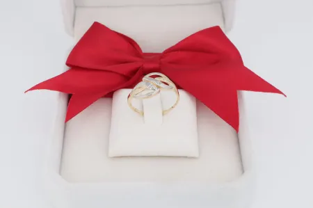 Divatos fényes arany gyűrű (gy1389)