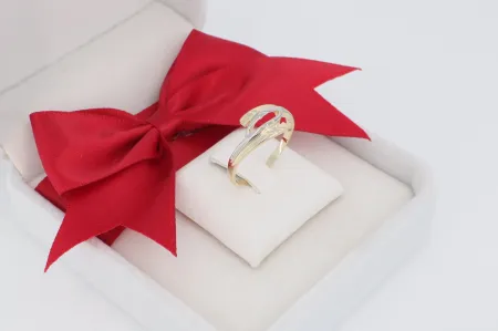 Modern fényes arany gyűrű (gy1390)