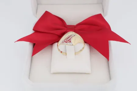 Különleges mintás arany gyűrű (gy1405)