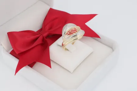 Különleges mintás arany gyűrű (gy1429)