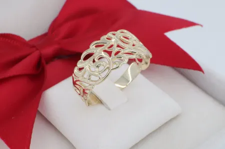 14 Karátos Arany Gyűrű Áttört, Indás Mintázattal (gy1508)