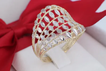 Káprázatos 14 Karátos Arany Gyűrű – Áttört, Csipkeszerű Mintázattal (gy1637)